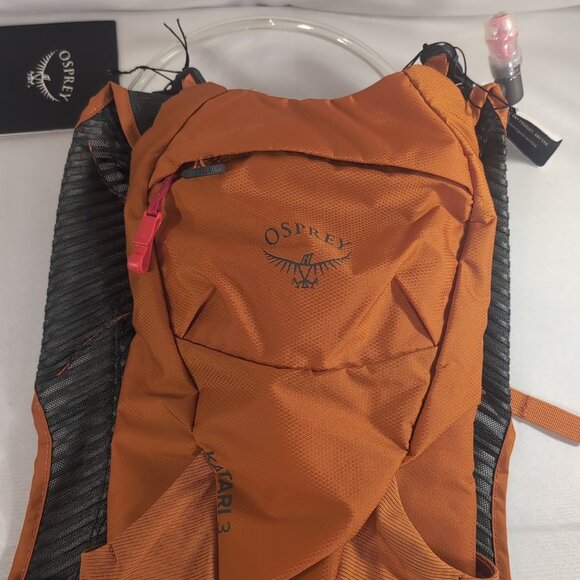 Osprey 3L Katari 3 NEW Grey Orange Sunset Hydration Pack 2.5L Bladder Backpack - Picture 16 of 16